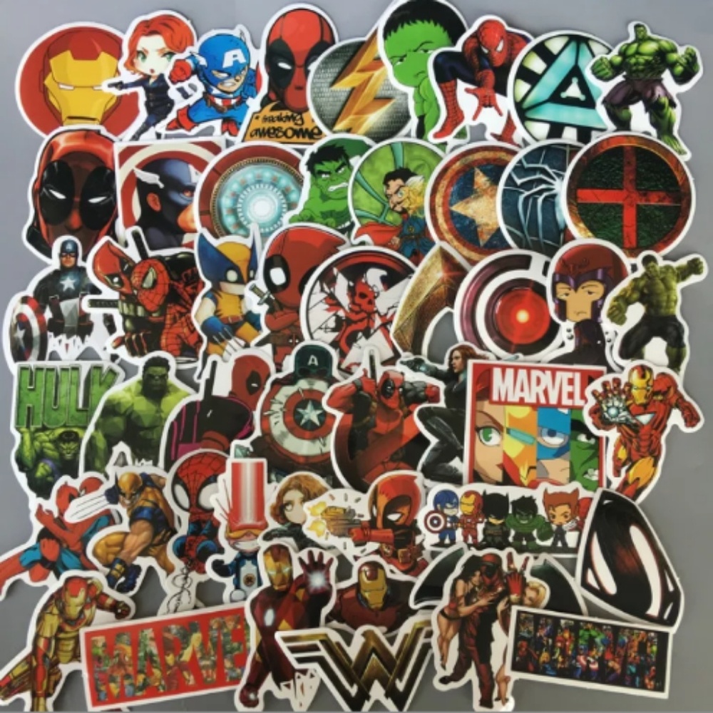 50 PC Marvel stickers